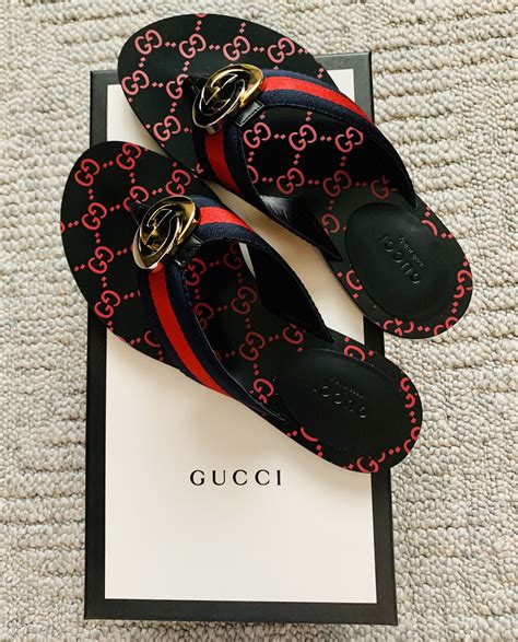 chancleta gucci|gucci flip flops for women.